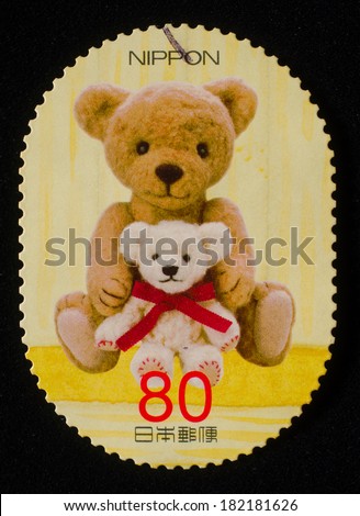 JAPAN - CIRCA 2013: stamp printed by Japan shows Teddy Bear, circa 2013