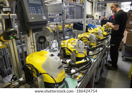 BUHLERTAL, GERMANY - MARCH 30, 2014:  Machine-building plant of the company Karcher \