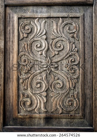 Traditional east pattern (decoration) on wood products