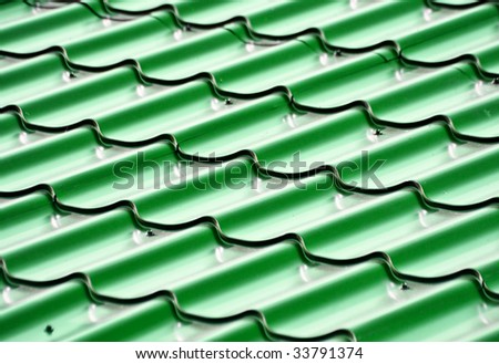 Metal roofing tiles for background or details