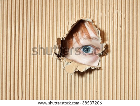 Hole in Paper And Eye