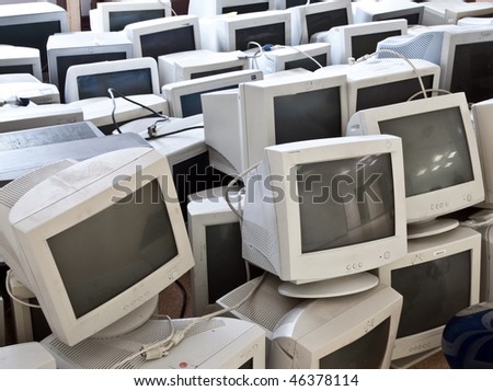 Old computer monitors
