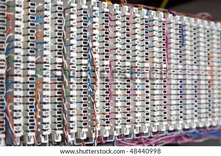 Closeup shot of Telecommunications Equipment