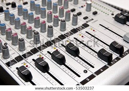 Audio Sound Mixing Board