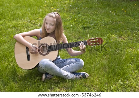 Girl Playing Guitar. See more photos this theme in my portfolio