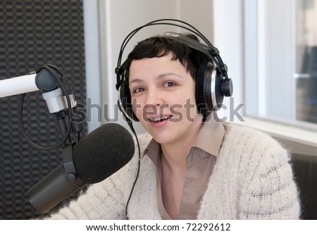 Radio DJ in studio