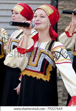 Stary Oskol - RUSSIA, JUNE 11, 2011:Vocal group 