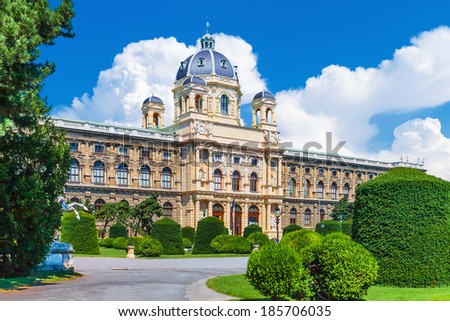 Scenic summer view of Museum of Art History (Kunsthistorisches Museum) in the Old Town in Vienna, Austria
