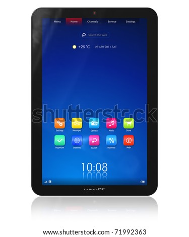 stock photo : Vertical tablet PC