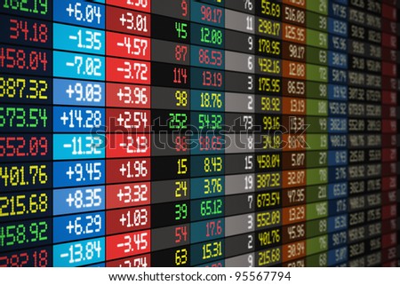 Stock exchange market business concept with selective focus effect