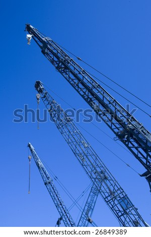 view of the top three yard crane