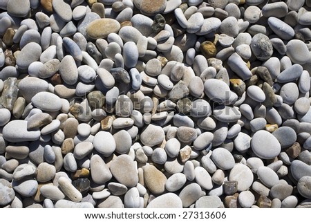 Texture background with river pebbles