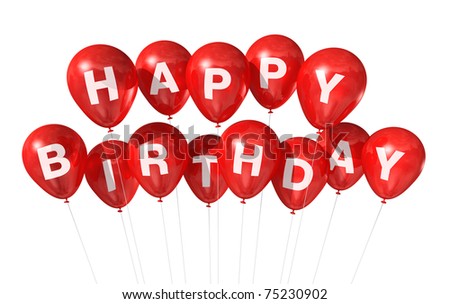happy birthday heart balloons. Happy Birthday balloons