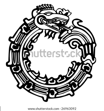 stock vector Aztec Maya dragon vector great for tattoo Can be fully