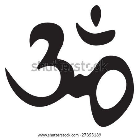 stock vector : Eternal hindu symbol OM. Sign, symbol, for tattoo or artwork