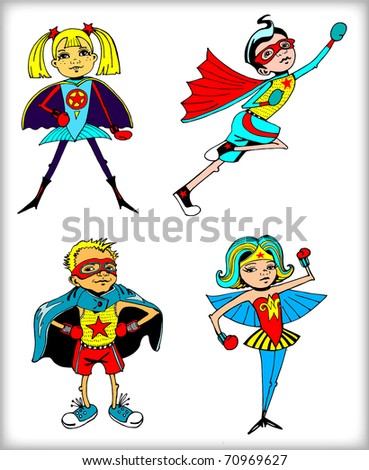 Colorful Superheroes
