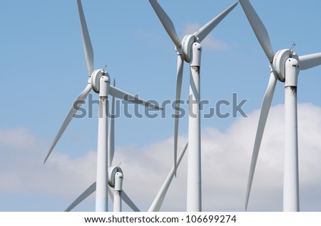 windmills for clean energy production renewable electric, Aras, Navarre, Spain