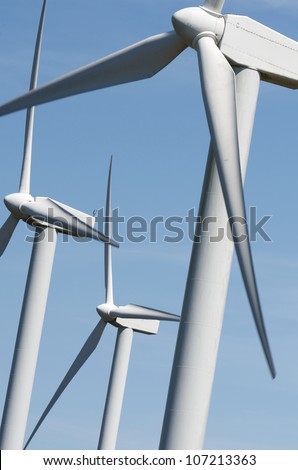 windmills for clean energy production renewable electric, Aras, Navarre, Spain