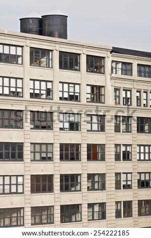 Old building facade in New York, Usa.