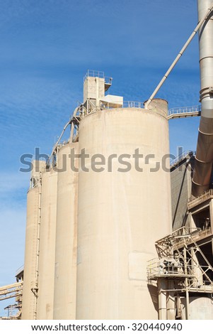 Exterior view of a cement factory, Morata de Jalon, Zaragoza province, Aragon, Spain.