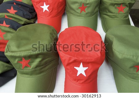 caps of the Cuban revolution