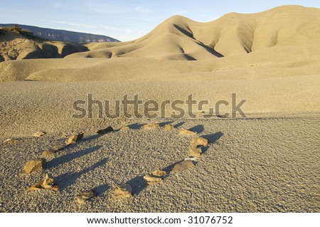 stones in an arid landscape