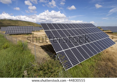 solar installation in a beautiful landscape