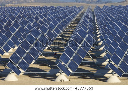 solar station in a sunny day