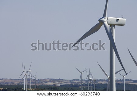 group modern windmills for renewable electric energy production