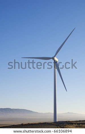 view of a windmill for renewable electric energy production