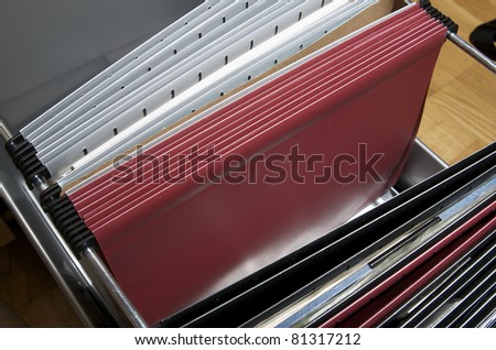 drawers and folders to organize important documents