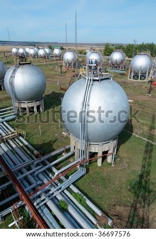 Stock Photo:  gas-processing industry. storage of finished product