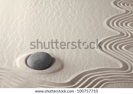 meditation stone japanese zen garden spa wellness background concept for purity harmony balance simplicity relaxation rock and sand pattern