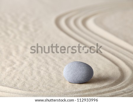 zen garden meditation stone as concept for relaxation harmony simplicity and meditation Asian Japanese culture
