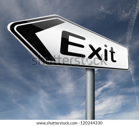 exit road sign arrow the way out to the finish exit door emergency door escape route leaving emergency exit guide pointing direction evacuate evacuation