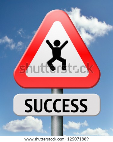 success jump of joy being happy successful and lucky achieve goals