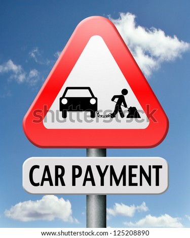 car payment or loan from bank financing for expensive first mobile buying on credit