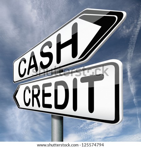 cash or credit money flow or transfer