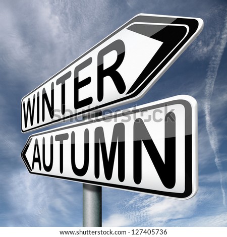 winter autumn or fall next season cold snow change of seasons