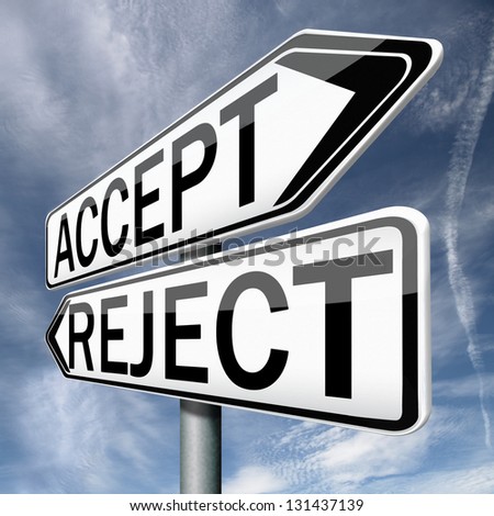accept or refuse offer proposal or invitation, yes or no