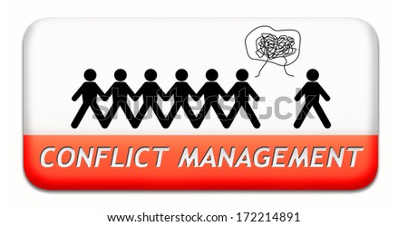 conflict management in business at work or between couple with different interest solve the problem and find resolution