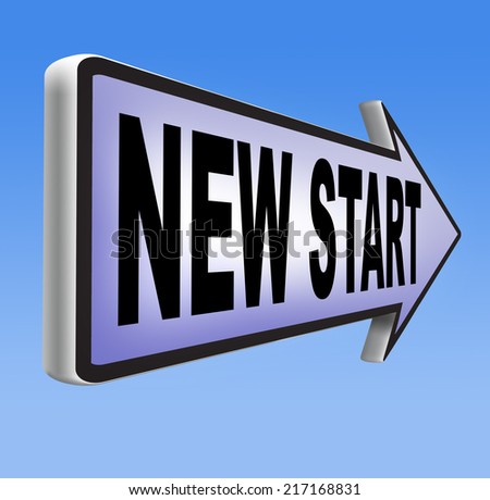 new start again or chance back to the beginning and play game road sign arrow