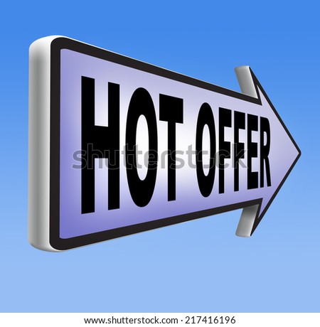 best value hot offer internet product sales promotion road sign