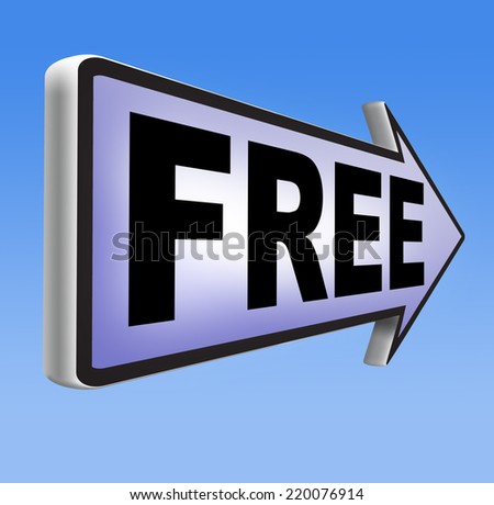 Free product trial sample offer or gratis download webshop web shop road sign