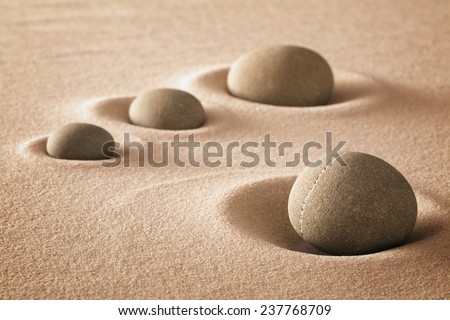 stones and sand zen garden background