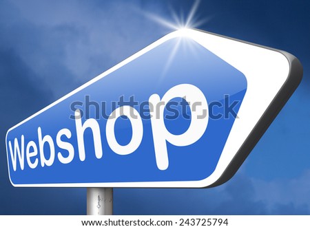 webshop road sign buy or sell at internet web shop online shopping e-commerce