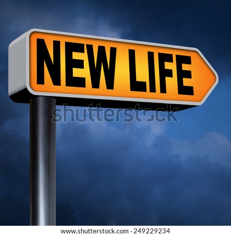new life road to fresh begin new start sign