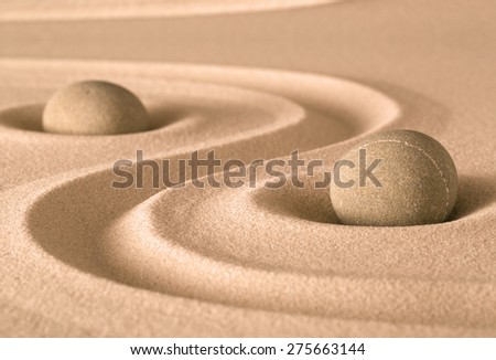 spirituality stone and sand zen garden. Harmony balance and purity fro meditation and relaxation