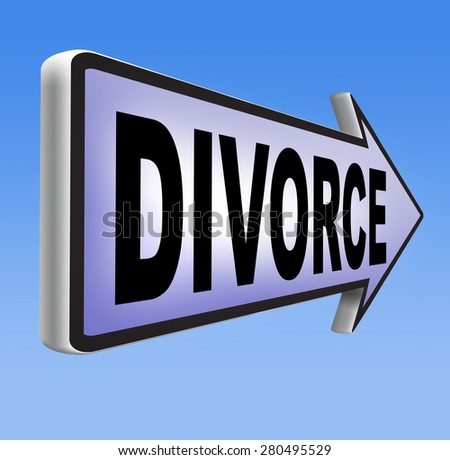 divorce papers or document by lawyer to end marriage dissolution often after domestic violence alimony