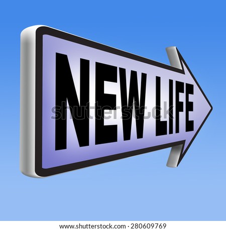 new life road to fresh begin new start sign